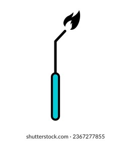 Welding technology icon, metal tool equipment symbol, safe weld vector illustration .