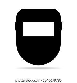 Sombra de icono de tecnología de soldadura, símbolo de equipo de herramientas metálicas, ilustración de vector de soldadura segura.