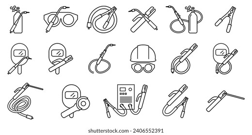 welding tool icon collection.vector icon templates editable and resizable