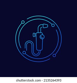 Welding Tool Icon, Linear Design