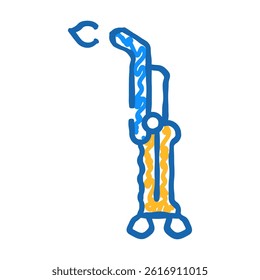 welding torch doodle icon sketch vector. welding torch sign. isolated symbol illustration