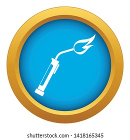 Welding torch icon blue vector isolated on white background for any design