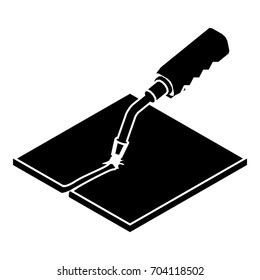 Welding torch icon. Simple illustration of welding torch vector icon for web