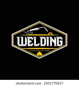 Welding torch logo design, welding logo