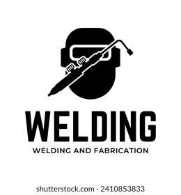 Welding torch logo design. Welder tool vector design. Welding work logotype.