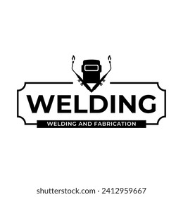 Welding torch logo design. Welder tool vector design. Welding work logotype.