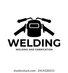 Welding torch logo design. Welder tool vector design. Welding work logotype.