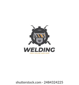 Welding torch logo design. Welder tool vector design. Welding work logotype.