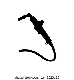 Welding torch silhouette vector flat illustration design.