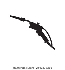 Welding torch silhouette vector flat illustration design
