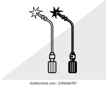 Welding Torch SVG Printable Vector Illustration