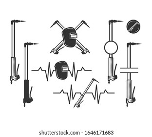 Welding Torch Symbol Icon Vector Illustration