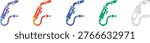 Welding Torch Tool Vector Icon Set vol 1841