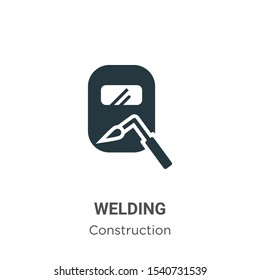 Welding vector icon on white background. Flat vector welding icon symbol sign from modern construction collection for mobile concept and web apps design.