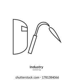 Welding vector illustration lineal color and filled design
