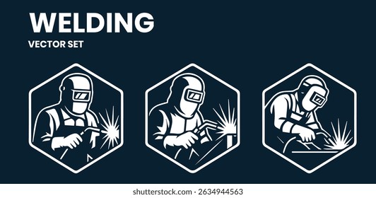 Welding Vector Set Modern Simple Clean 