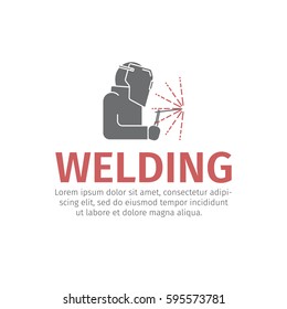 Welding. Vector sign for web graphic.