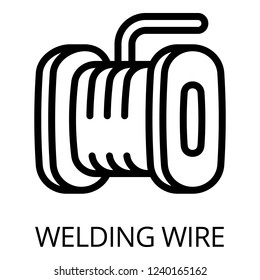 Welding wire icon. Outline welding wire vector icon for web design isolated on white background