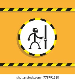 Welding works. Vector icon.
