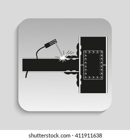 Welding works. Vector illustration.