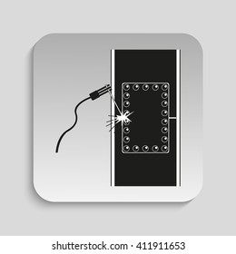 Welding works. Vector illustration.
