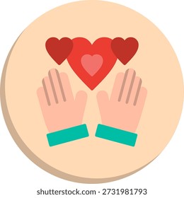 Icono de estilo de círculo plano de bienestar