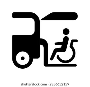 Welfare vehicle vector icon illustration