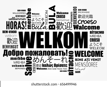 Welkom Welcome Afrikaans Word Cloud Different Stock Vector (Royalty ...