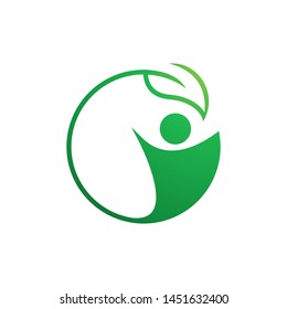 Well being logo template vector yoga icon design