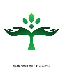 Well being logo template vector yoga icon design