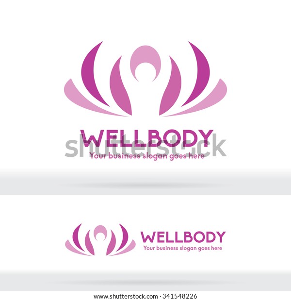Well Body Fitness Logo Cosmetic Brand Stock Vector Royalty Free