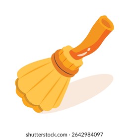 A well crafted 2d icon showing magical broom