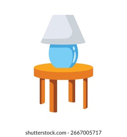 Um ícone 2d bem trabalhado de lâmpada de mesa