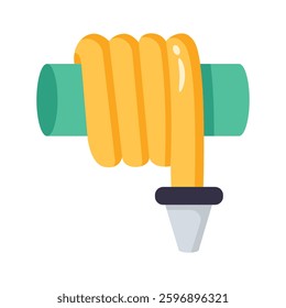 Well crafted 3d style icon depicting garden water pipe