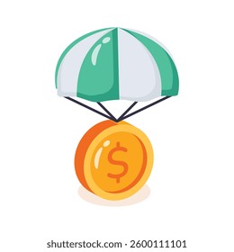 A well crafted 3d style icon of money shipping