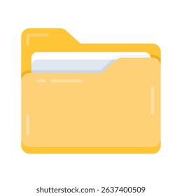 A well crafted flat icon showing labeled office folder