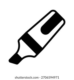Un icono de glifo bien diseñado de resaltador de texto