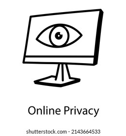 Un icono de la privacidad en línea bien diseñado a mano 