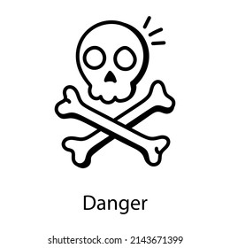 A well crafted hand drawn icon of danger 