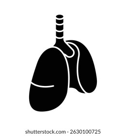 Well crafted isometric icon of human lungs