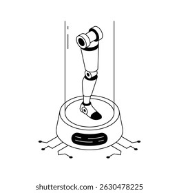 Well crafted isometric icon of prosthetic leg mechanism