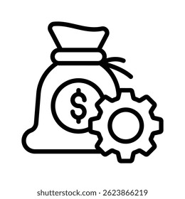 Well crafted line icon depicting money management concept