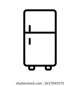 Well crafted line icon showing fridge, ready for premium use