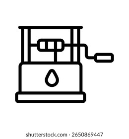 Well crafted linear icon showing water well
