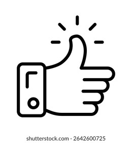 A well crafted linear style icon like gesture