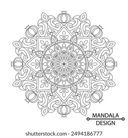 Well Crafted Mandala Coloring Book Page. Easy Mandala Coloring Book Pages for Adults to Relax, Experiences Give Relief. Resizeable Vector File