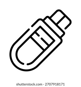 Gut gestaltete Umrisssymbol von USB-Speichergerät
