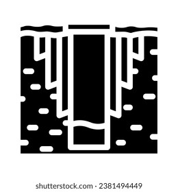 well design hydrogeologist glyph icon vector. well design hydrogeologist sign. isolated symbol illustration