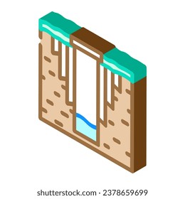well design hydrogeologist isometric icon vector. well design hydrogeologist sign. isolated symbol illustration