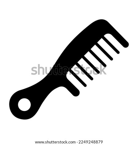 Well design icon of hair comb, editable vector